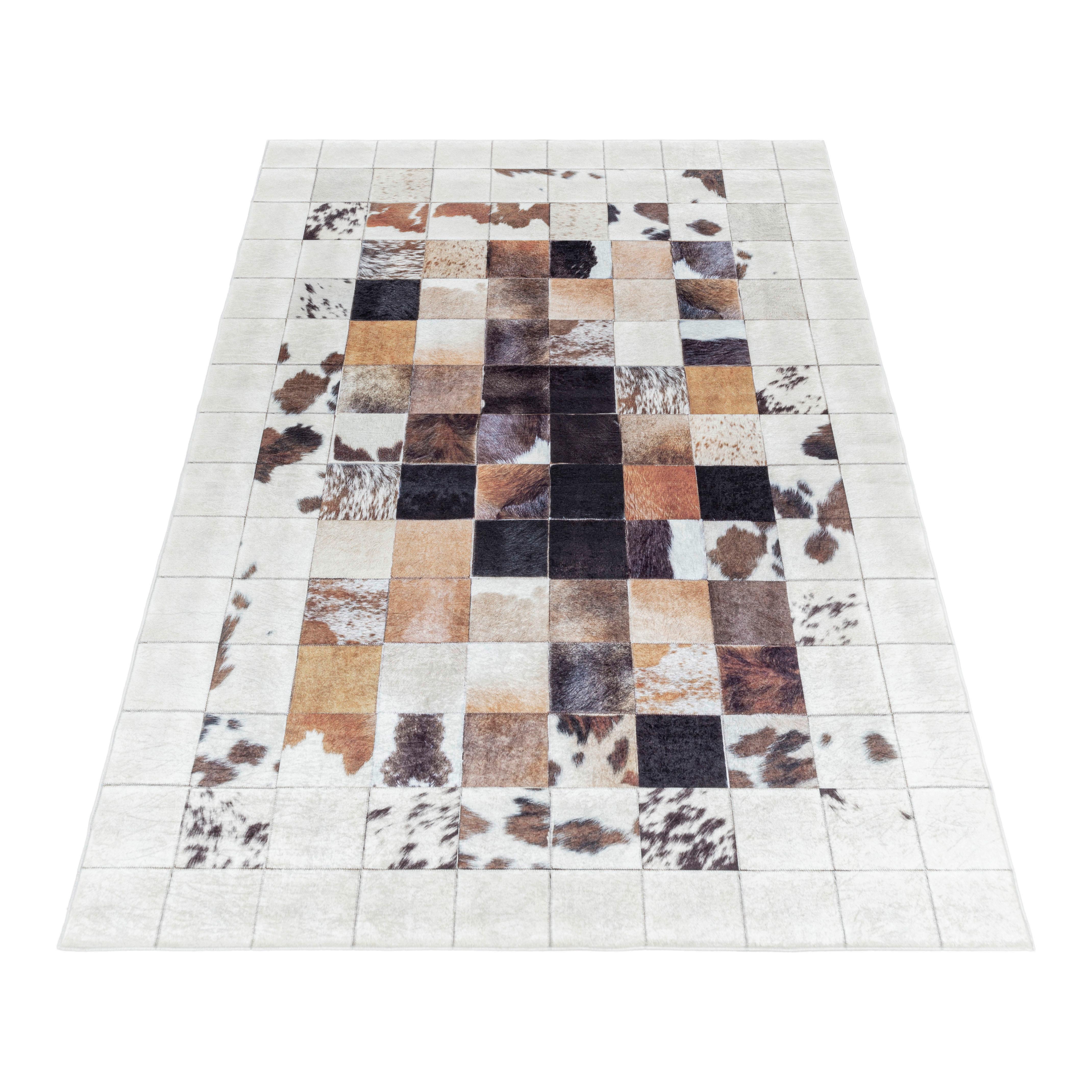 Flachwebteppich Fiesta - Creme, Design, Textil (140/200cm) - Novel