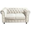 CHESTERFIELD-SOFA CARDIFF 168 - Wengefarben/Creme, Basics, Textil (168/80/90cm) - P & B
