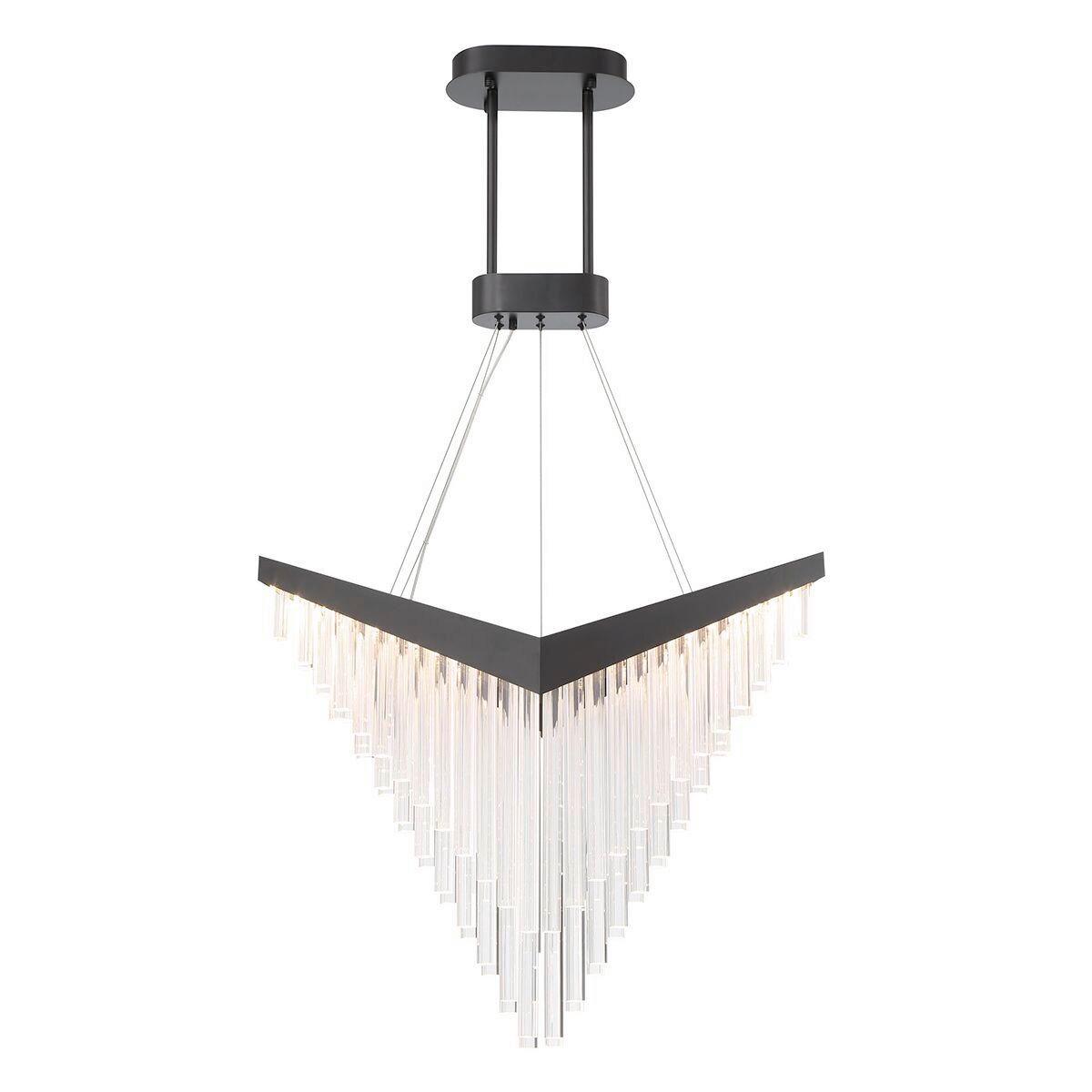 Csillár Qn-Vivien-P-L-Bk - fekete, Design, műanyag/fém (81/119,4cm) - Elstead Lighting