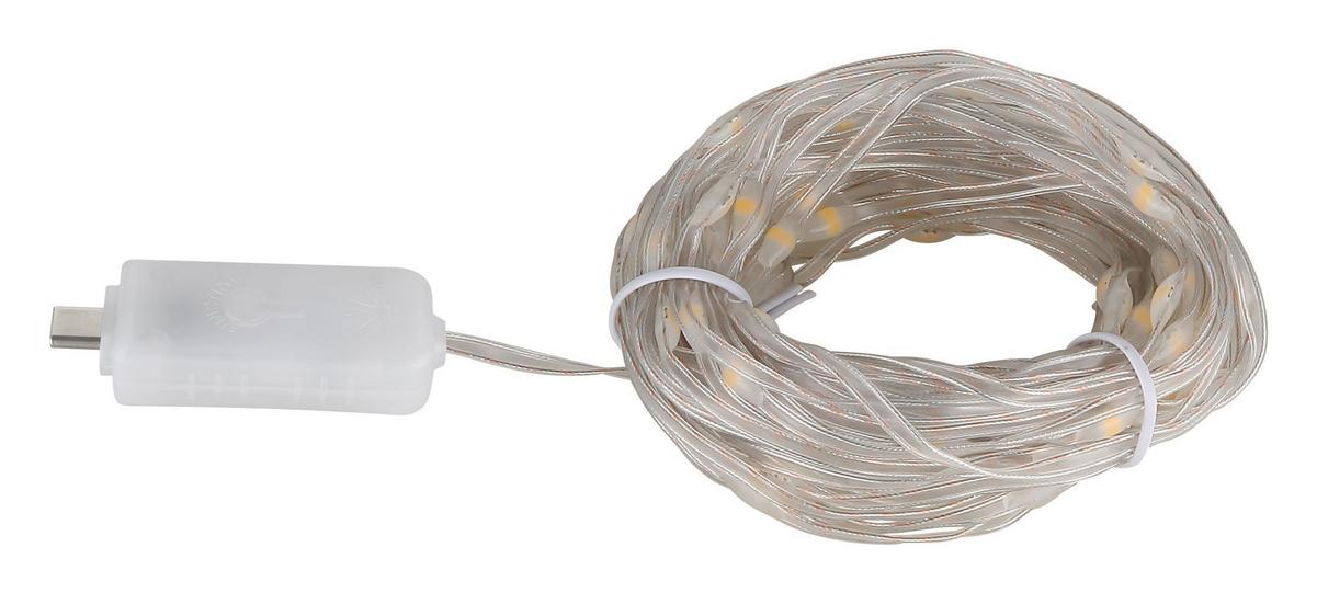 Lichterkette Juzil ca. 500cm max. 0,06Watt - priehľadné, Modern, plast (500cm) - Mömax