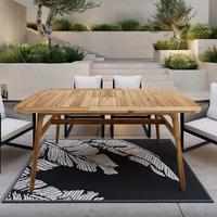 ZÁHRADNÝ STÔL NICOLA - farba tíku, Modern, drevo (160-200cm) - Bessagi Garden