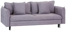 Big Sofa mit Bettfunktion + Stauraum B: 226 cm Hellgrau - Hellgrau/Schwarz, MODERN, Textil (226/91/102cm) - Luca Bessoni