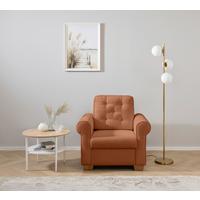 Sessel Arles, Rostfarben 56 B: 93 Cm - Rostfarben/Buchefarben, Design, Textil (93/89/82cm) - MID.YOU