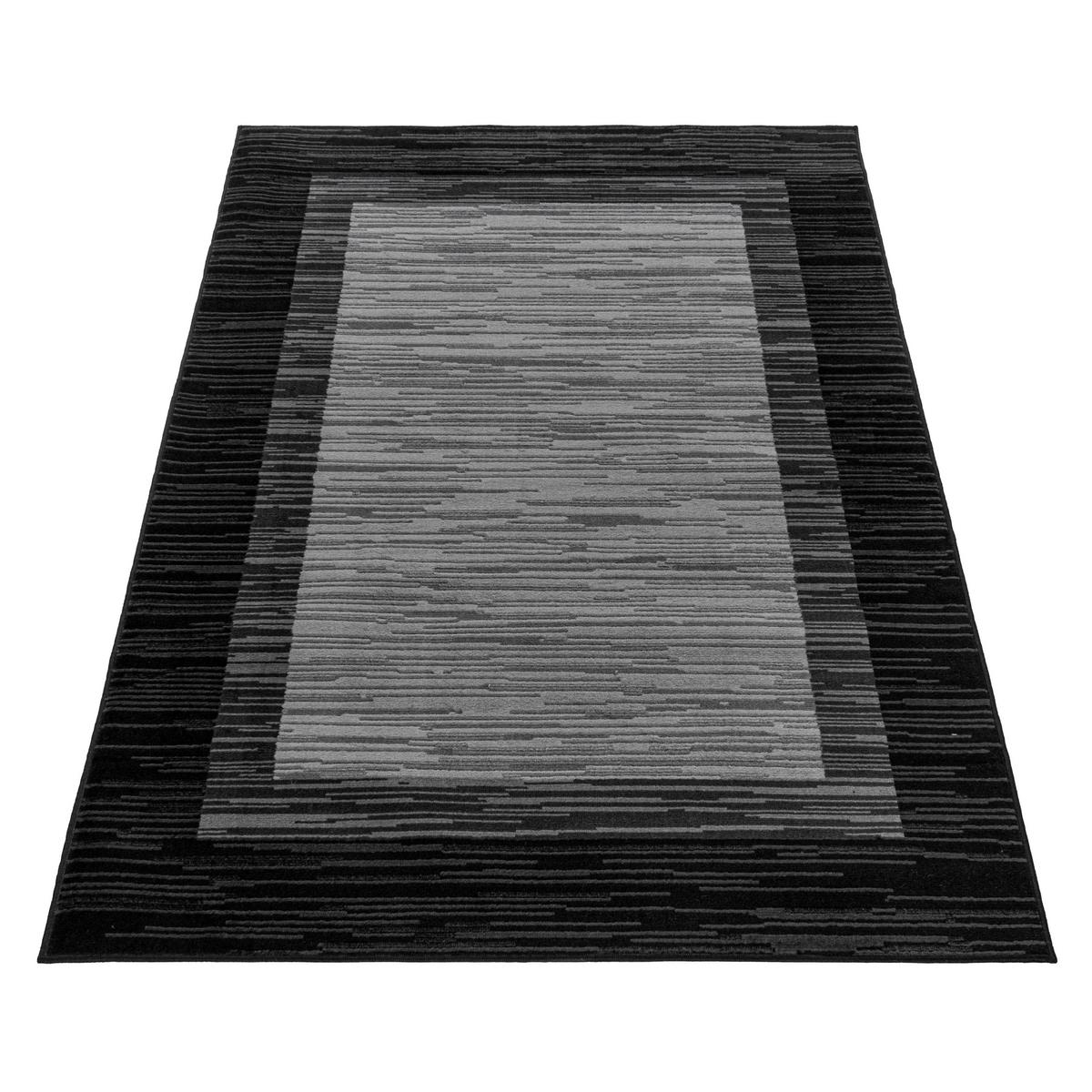 Webteppich Schwarz Naturfaser Base 120x170 cm - Schwarz, Design, Textil (120/170cm)