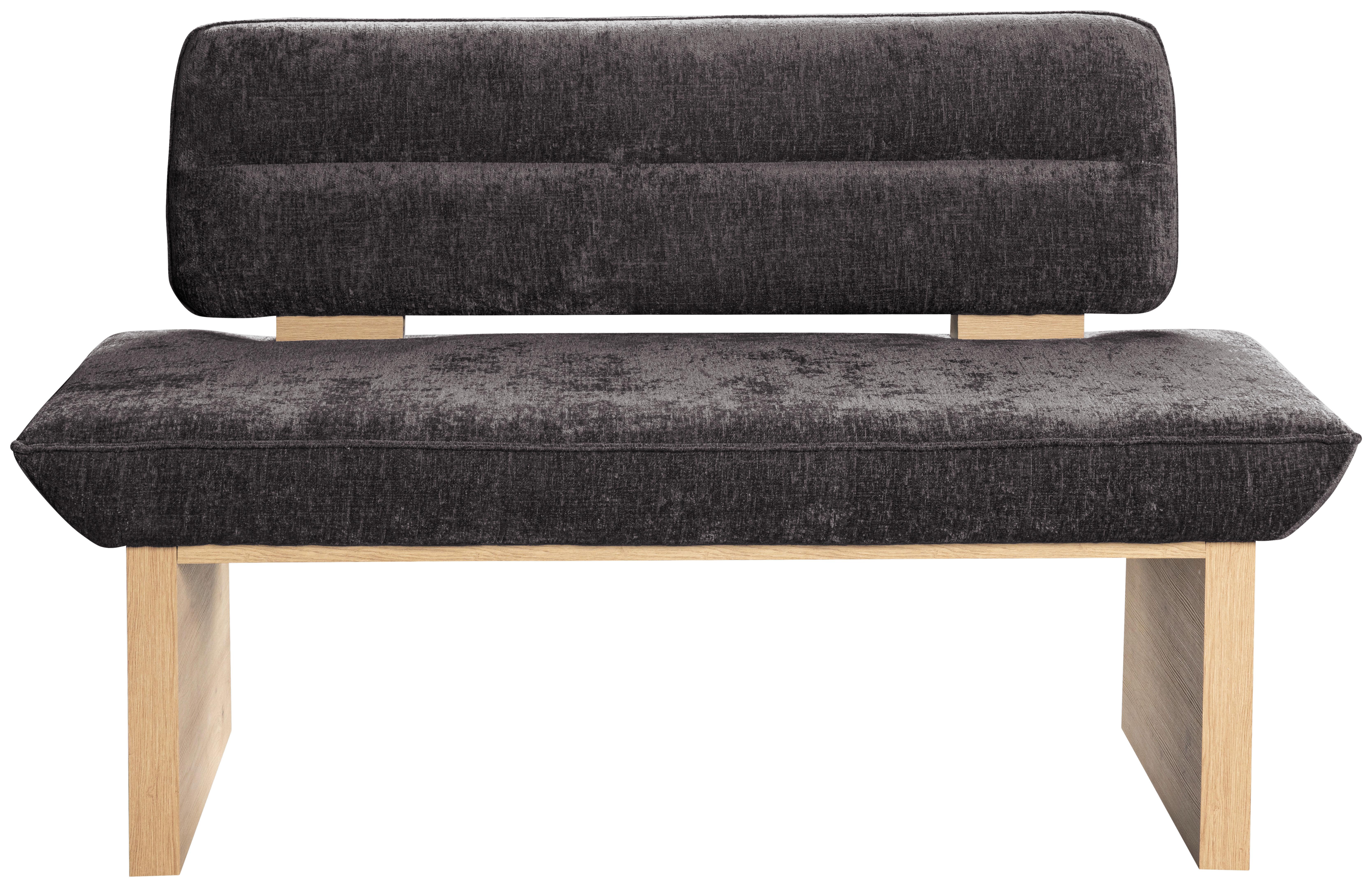 Sitzbank Beluna Ii - Eichefarben/Schwarz, KONVENTIONELL, Holzwerkstoff/Textil (140/87/67cm) - James Wood