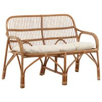 Loungesofa Nella Aus Holz - Naturfarben/Weiß, KONVENTIONELL, Holz (130/93/82cm) - Gardenson