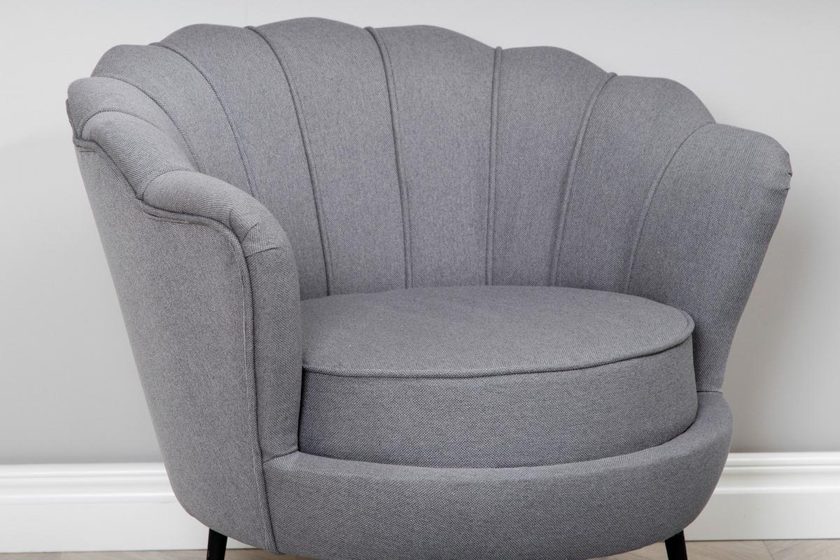 Sessel Calais - Schwarz/Grau, Design, Textil/Metall (83/76/77cm) - Livetastic