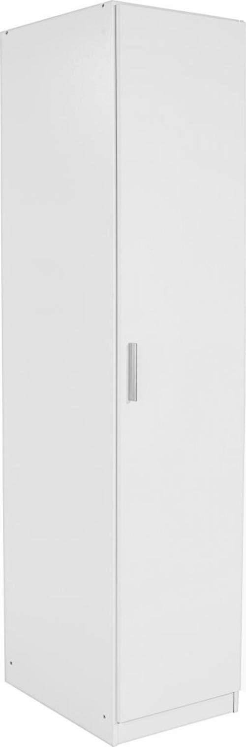 ŠATNÍ SKŘÍŇ CELLE - bílá/barvy hliníku, Moderní, kompozitní dřevo/plast (47/197/54cm)