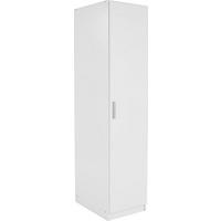 ŠATNÍ SKŘÍŇ CELLE - bílá/barvy hliníku, Moderní, kompozitní dřevo/plast (47/197/54cm)