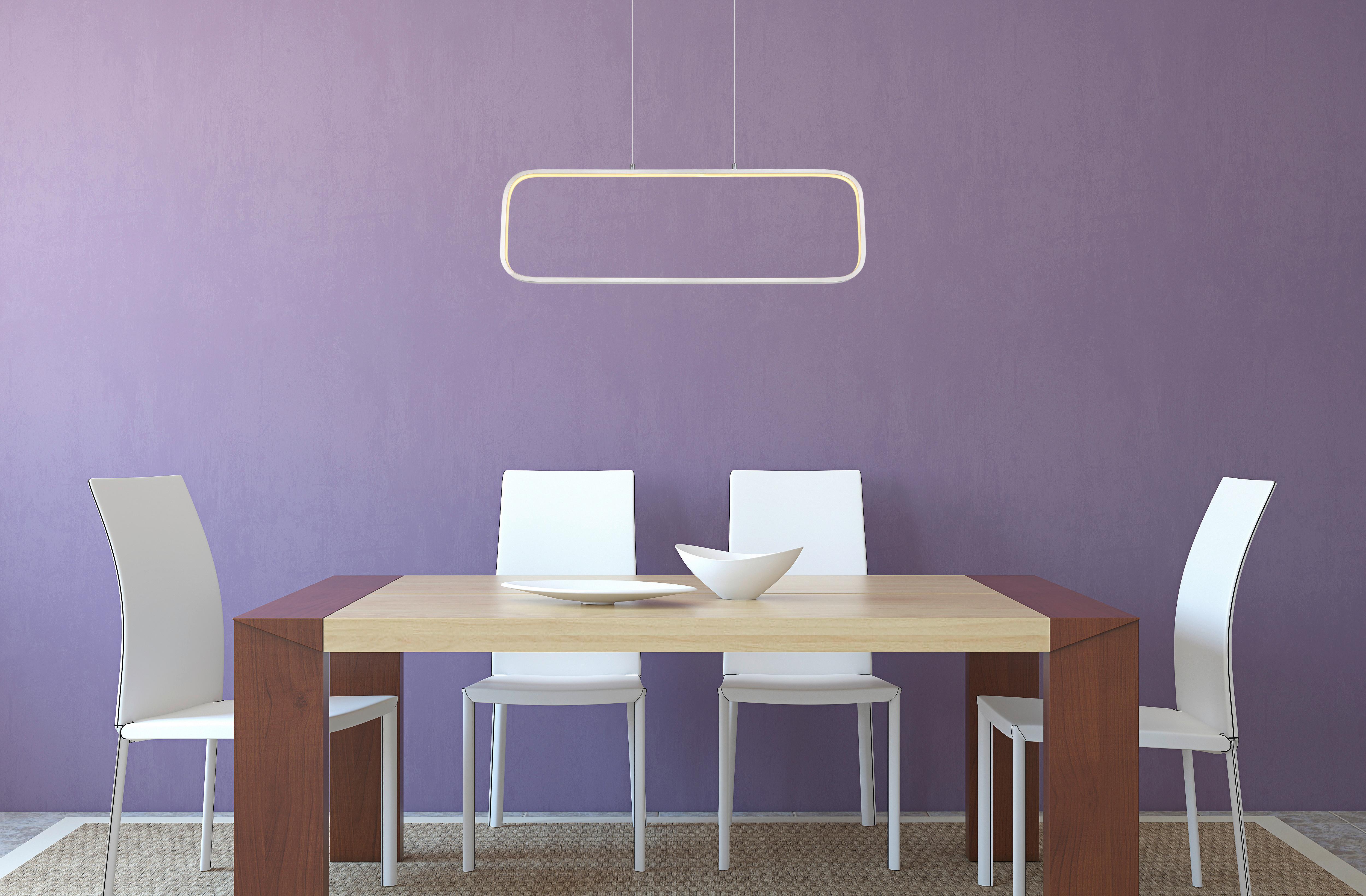 LED-Hängeleuchte H: 120 cm 1-Flammig - Opal/Nickelfarben, Basics, Kunststoff/Metall (80/10/120cm) - Globo