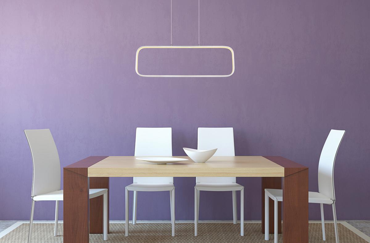 LED-Hängeleuchte H: 120 cm 1-Flammig - Opal/Nickelfarben, Basics, Kunststoff/Metall (80/10/120cm) - Globo