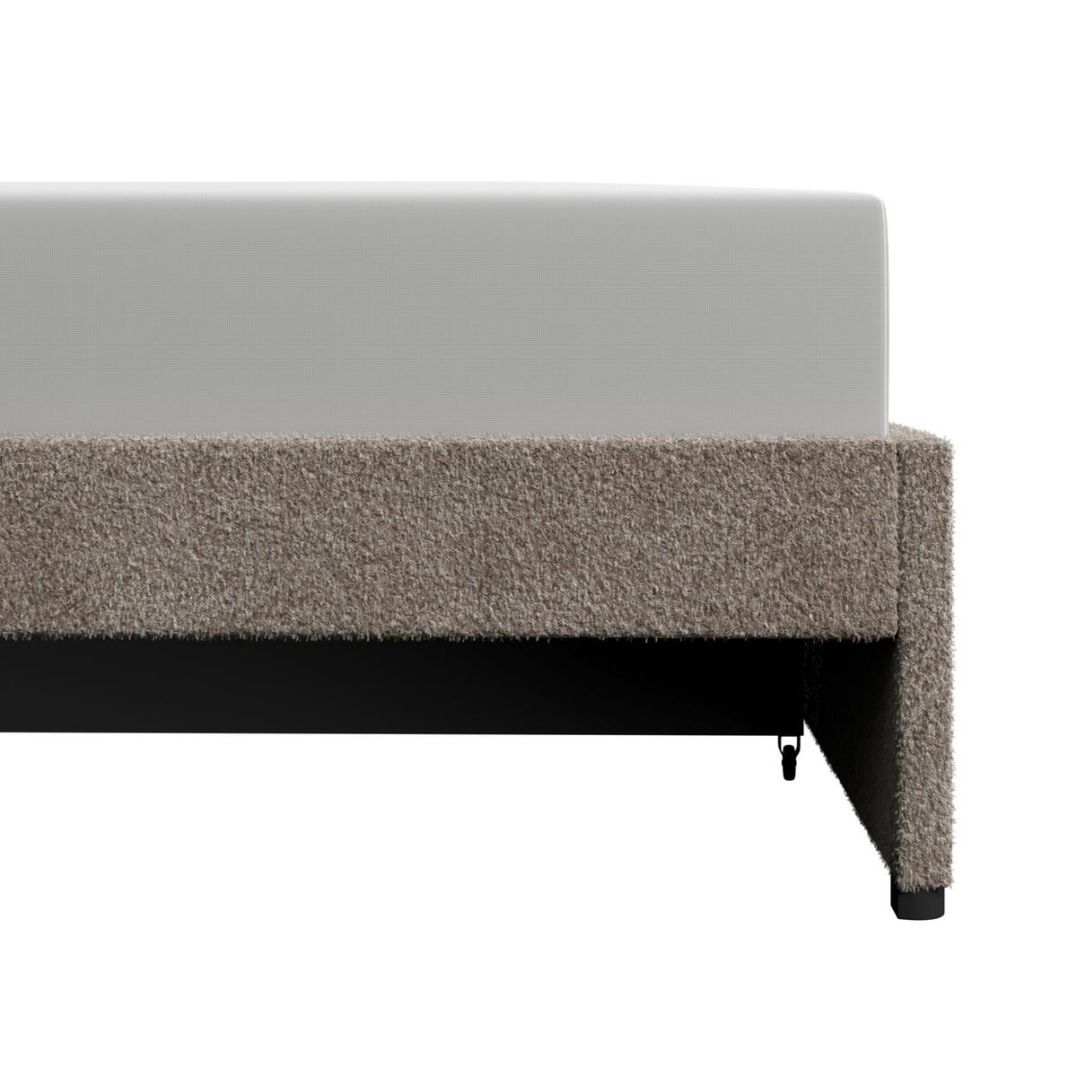 Detská posteľ NINA 90x200, poťah buklé - taupe, Modern, kov/drevo (90/200cm) - Bessagi Kids
