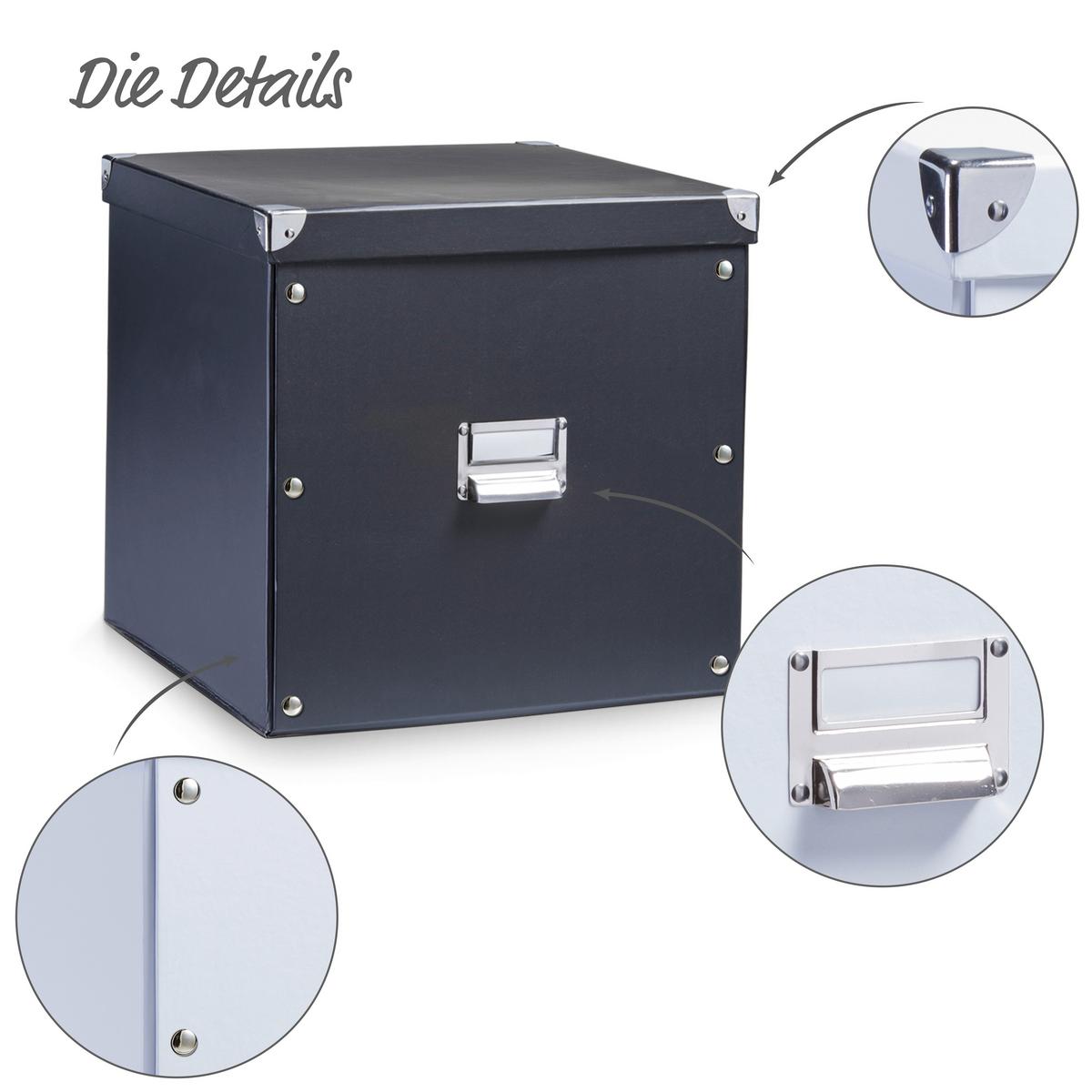 AUFBEWAHRUNGSBOX Karton, BxHxT: ca. 34x33x32 cm - Basics, Karton (33,5/33/32cm)