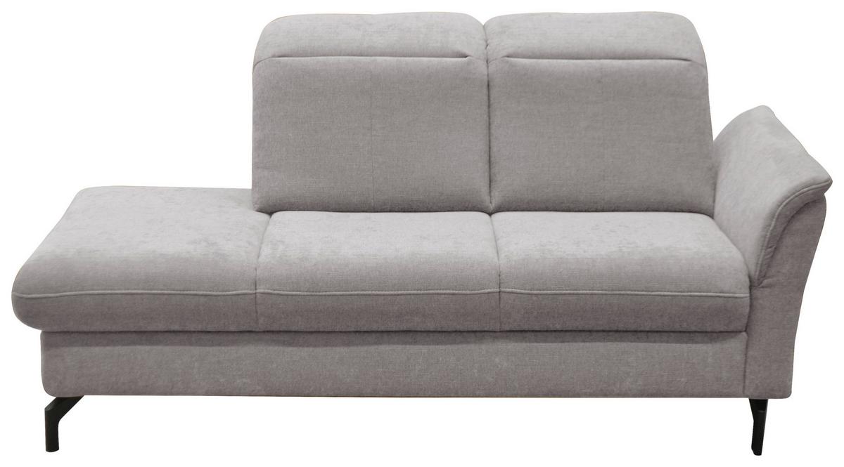 Leňoška ROMERO, pravá, světle šedá - černá/světle šedá, Moderní, kov/textil (188/103cm)
