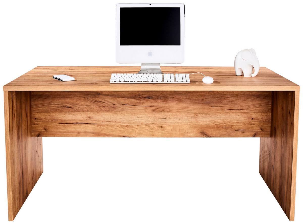 Schreibtisch B 160cm H 76cm Profi, Eiche Dekor - Eichefarben, MODERN, Holzwerkstoff (160/76/80cm) - Ondega