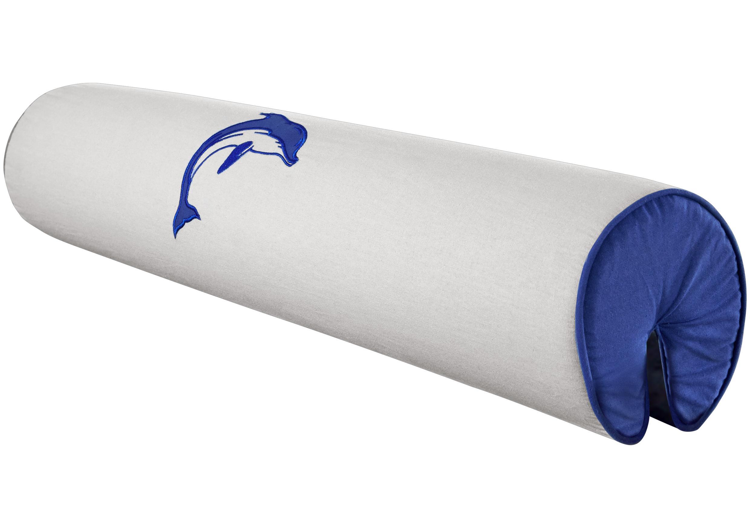 Nackenrolle Blau/Weiß - Blau/Weiß, Design, Textil (80/16/16cm)