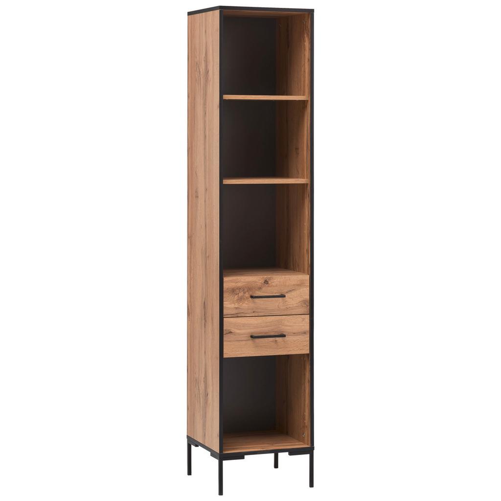 Standregal mit 2 Laden Serie 2000 B: 40,2 cm Eichefarben