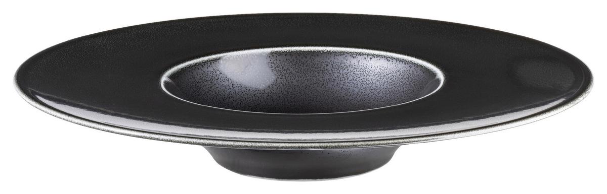 Tellerset Angry Schwarz, 4-Teilig - Schwarz, Trend, Keramik (25cm) - Mäser