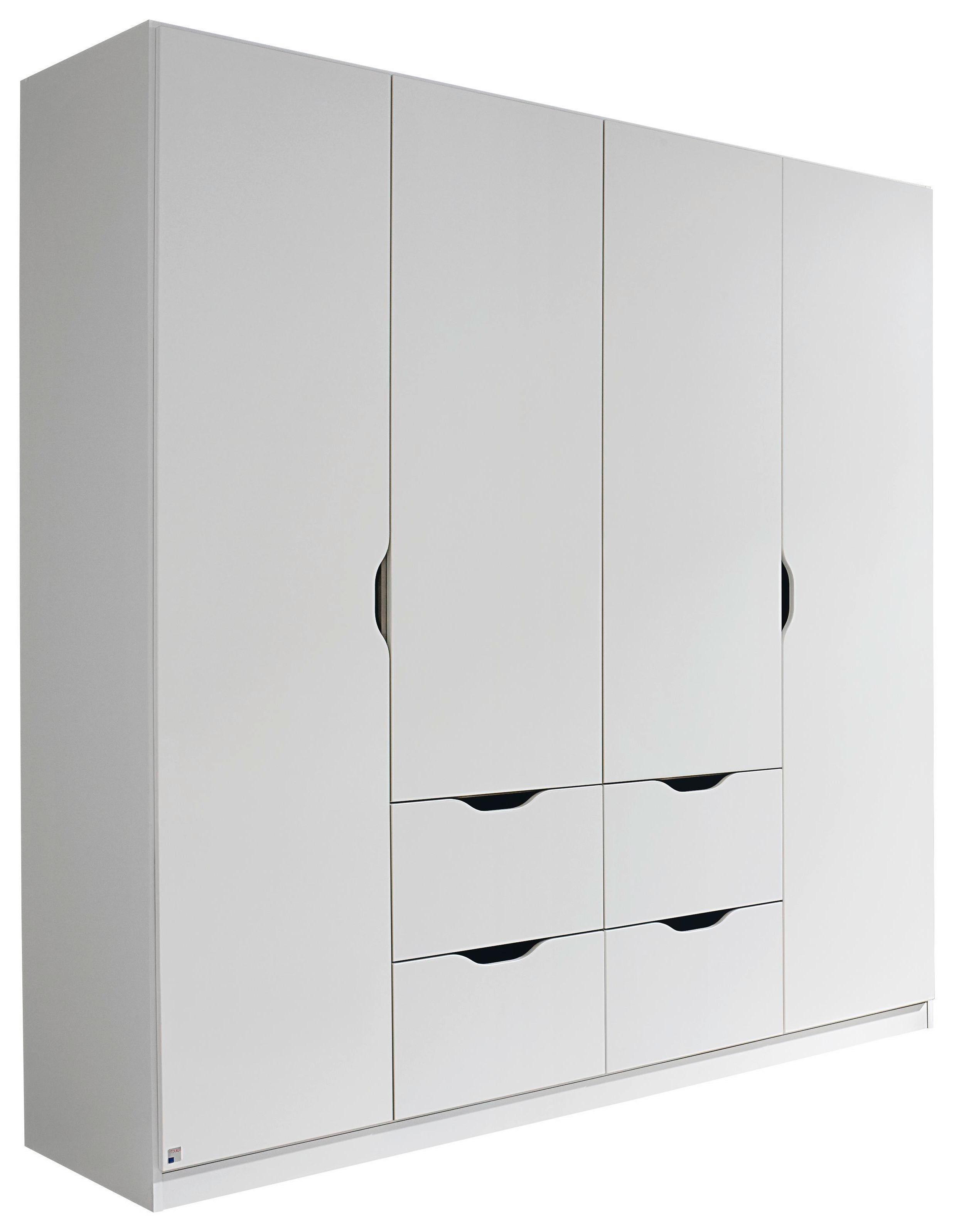 Drehtürenschrank Grifflos 181cm Freising, Alpinweiß - Weiß, MODERN, Holzwerkstoff (181/197/54cm) - Rauch Möbel