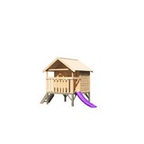 Spielturm Stelzenhaus Julia Set - Violett/Naturfarben, Holz (153/222/153cm) - Karibu