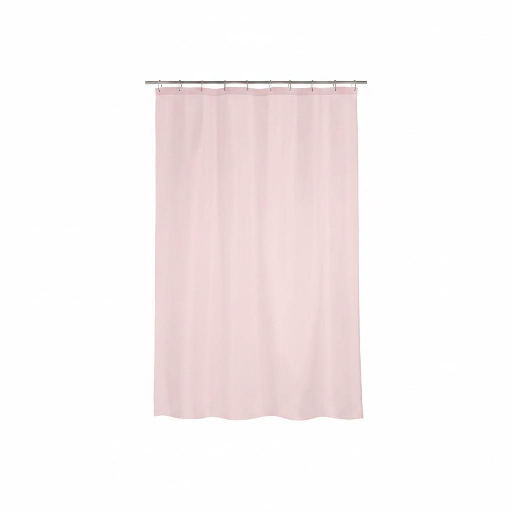 Duschvorhang in Rosa Textil/Mischgewebe