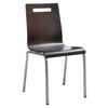 Besucherstuhl My Life Wenge teilmassiv - Wengefarben/Silberfarben, Basics, Holz/Metall (48/87/55cm) - MID.YOU