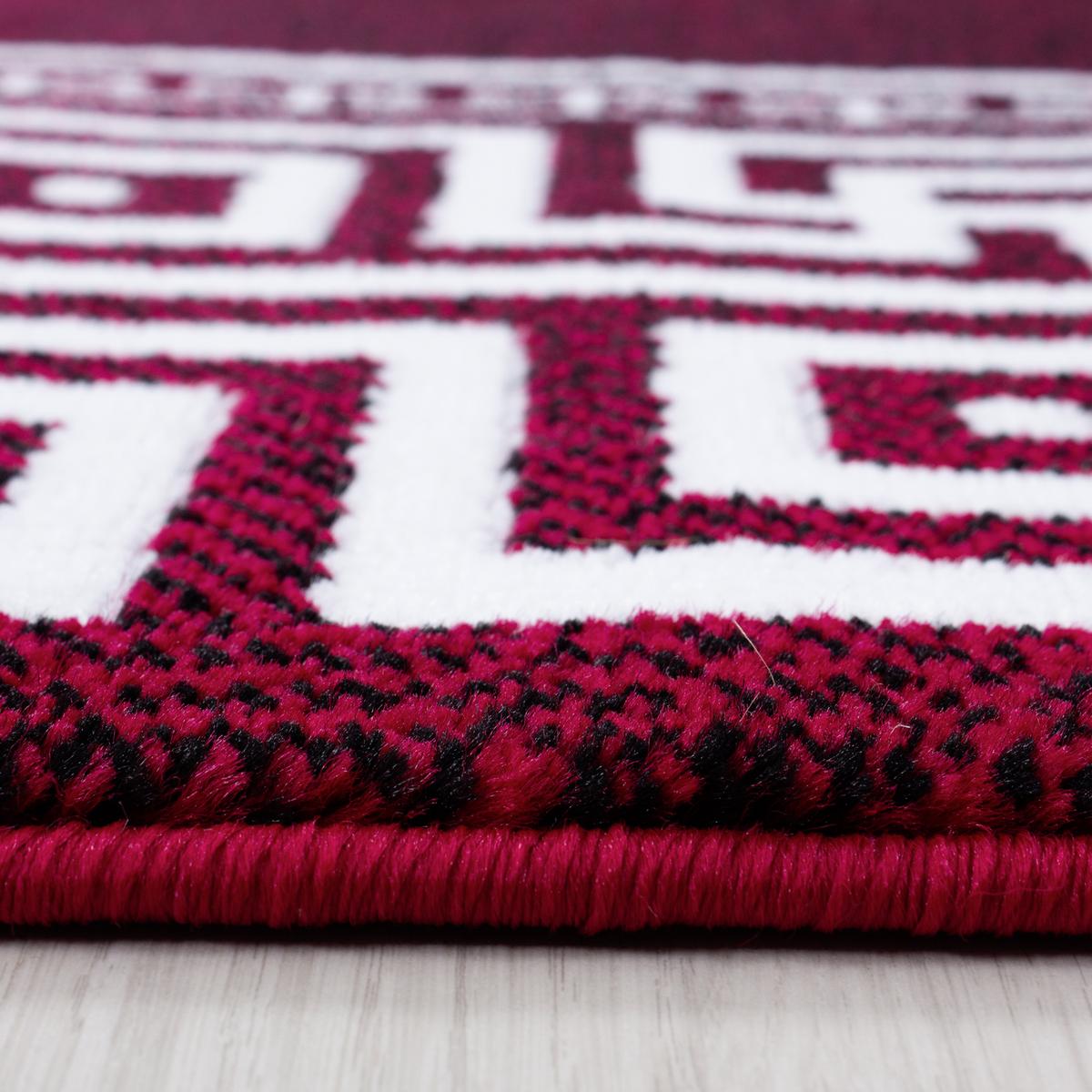 Webteppich Rot/Weiß Naturfaser Parma 120x170 cm - Rot, KONVENTIONELL, Textil (120/170cm)