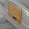 Loungegarnitur 2-Teilig Bahia Tobago Holz/Metall mit Kissen - Grau, Basics, Holz/Textil (117/93/74cm) - Ambia Garden