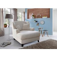 XXXL-Sessel Asado creme teilmassiv, B: 109 cm - Dunkelbraun/Creme, KONVENTIONELL, Textil (109/104/145cm) - Sit & More