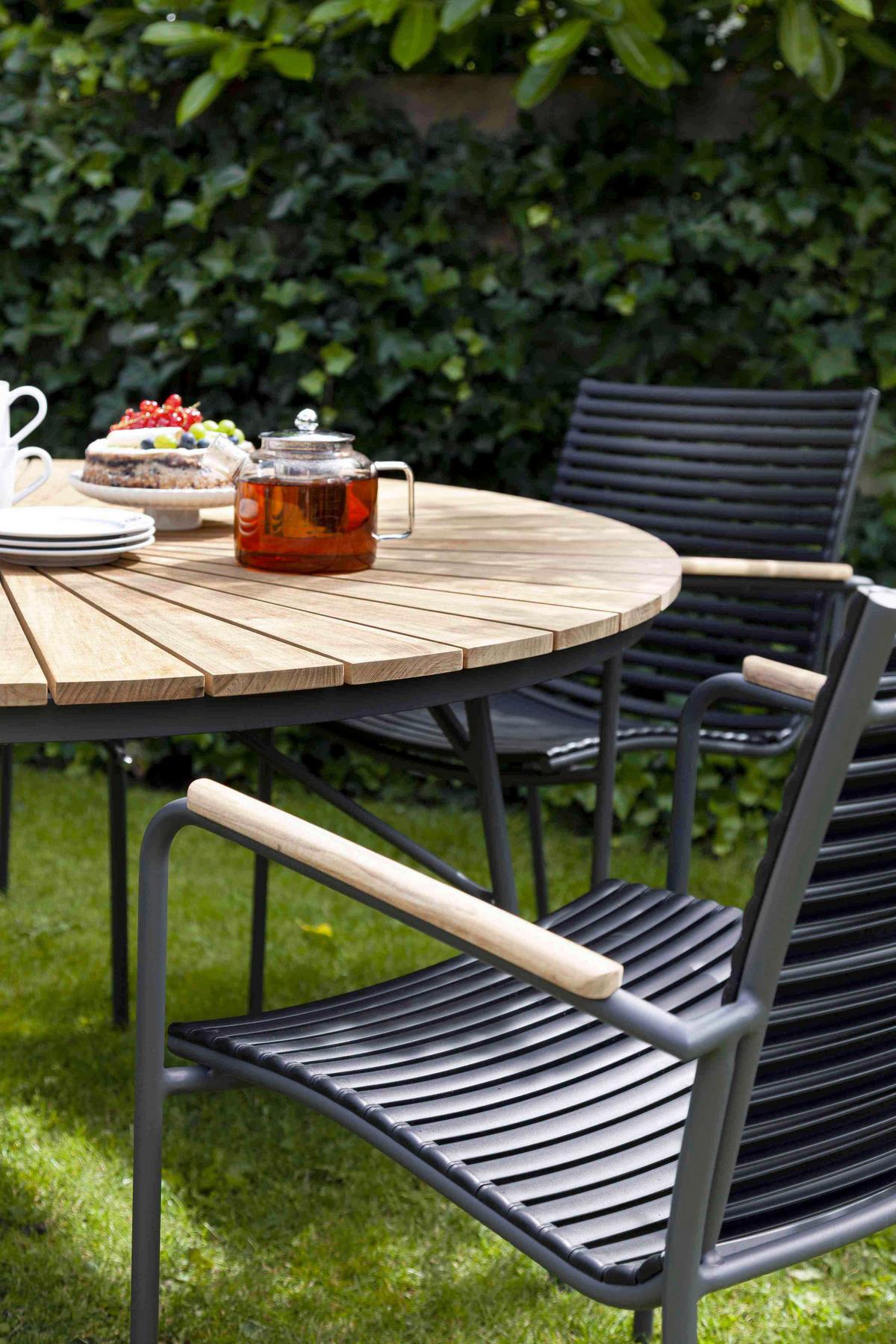 Gartensessel stapelbar Mood Classic Kunststoff - Anthrazit/Schwarz, KONVENTIONELL, Holz/Kunststoff (60/84/56cm) - Gardenson