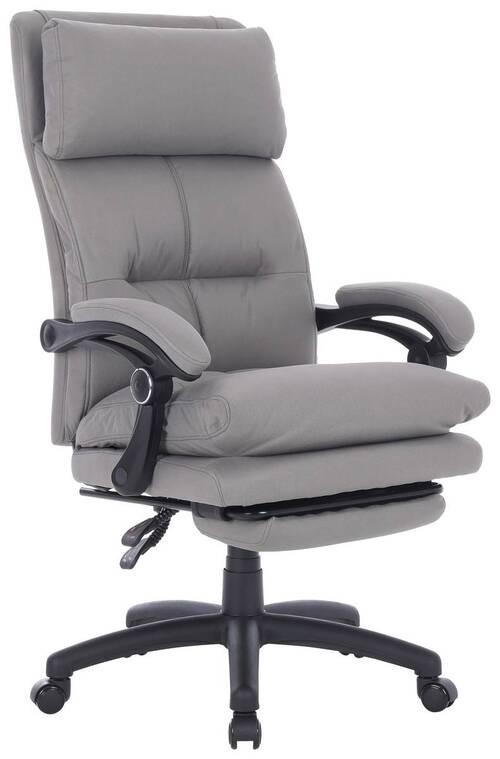 Chefsessel Bernie + Armstützen Grau Bis 140 Kg - Schwarz/Grau, MODERN, Kunststoff/Textil (66/116-124/71.5cm) - MID.YOU