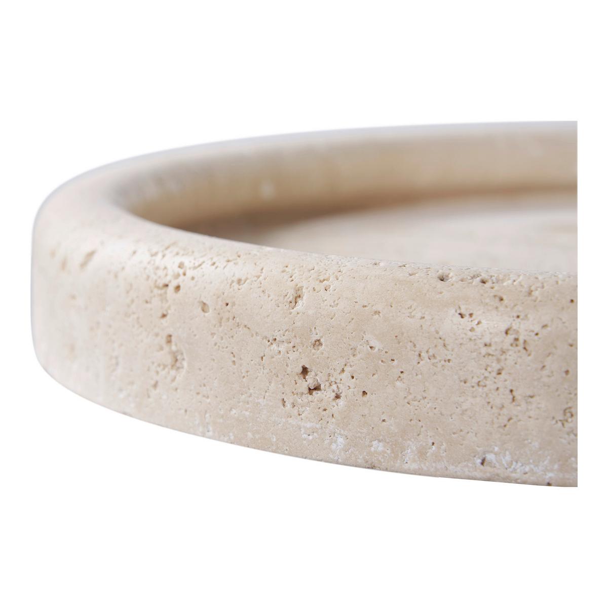 Serviertablett Tray Beige B: 25,5 Cm - Beige, Design, Stein (25.5/2.5/25.5cm)