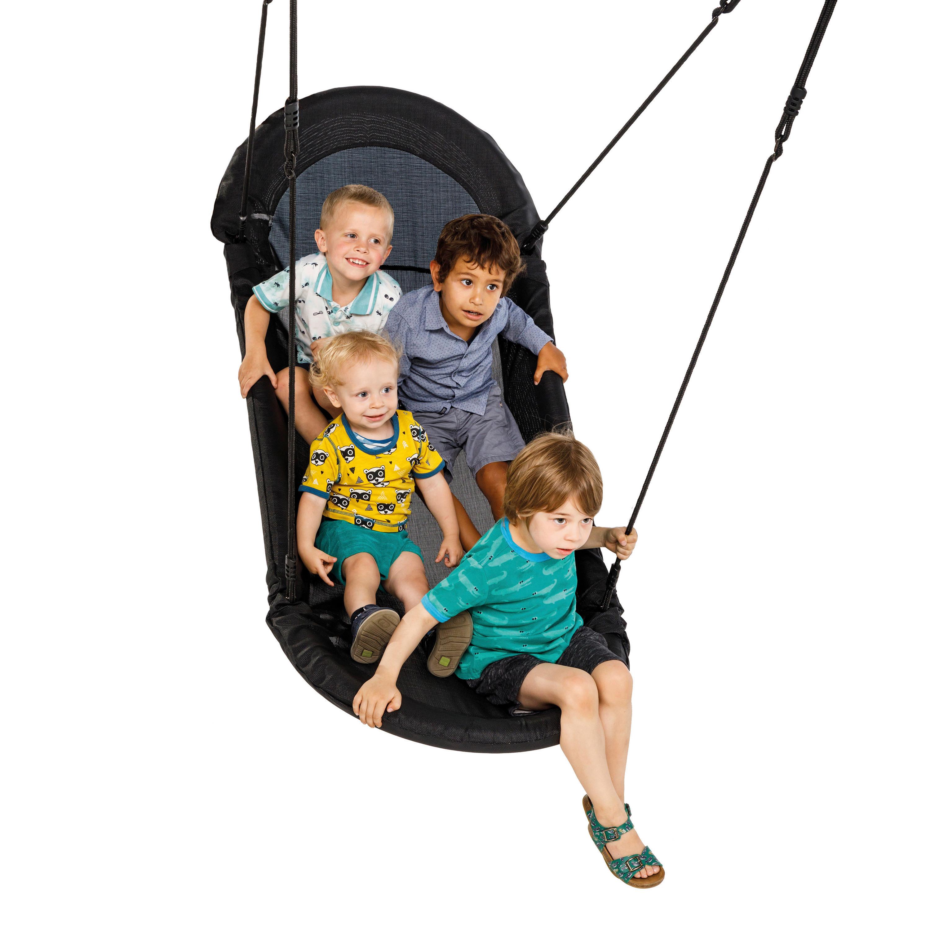Nestschaukel A038.155.10 - Schwarz, KONVENTIONELL, Kunststoff/Metall (70/6/170cm) - Ambia Garden