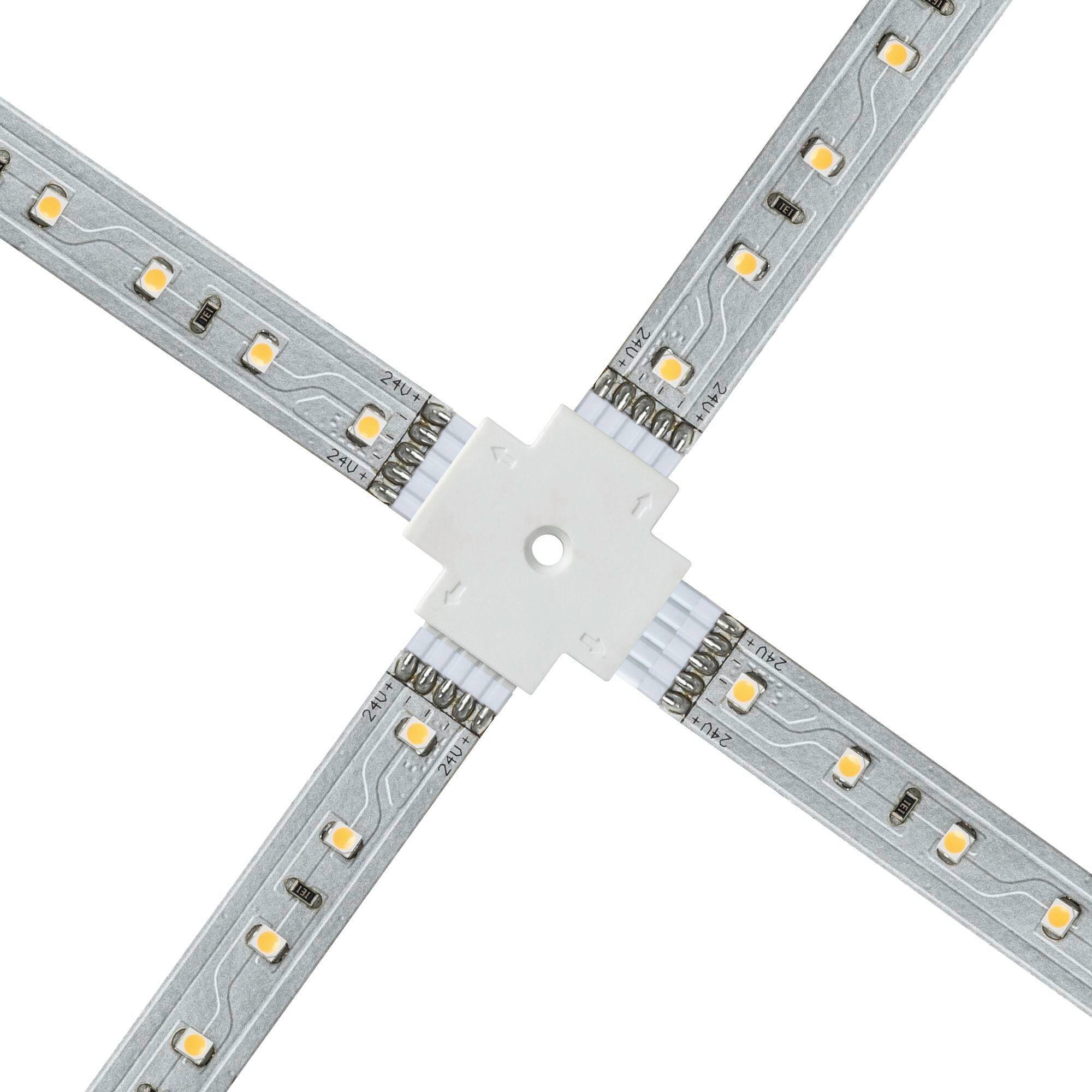LED-Streifen Connerctor 4-Fach Verbindung Weiß - Weiß, Basics, Kunststoff (3,2/0,6cm) - Paulmann