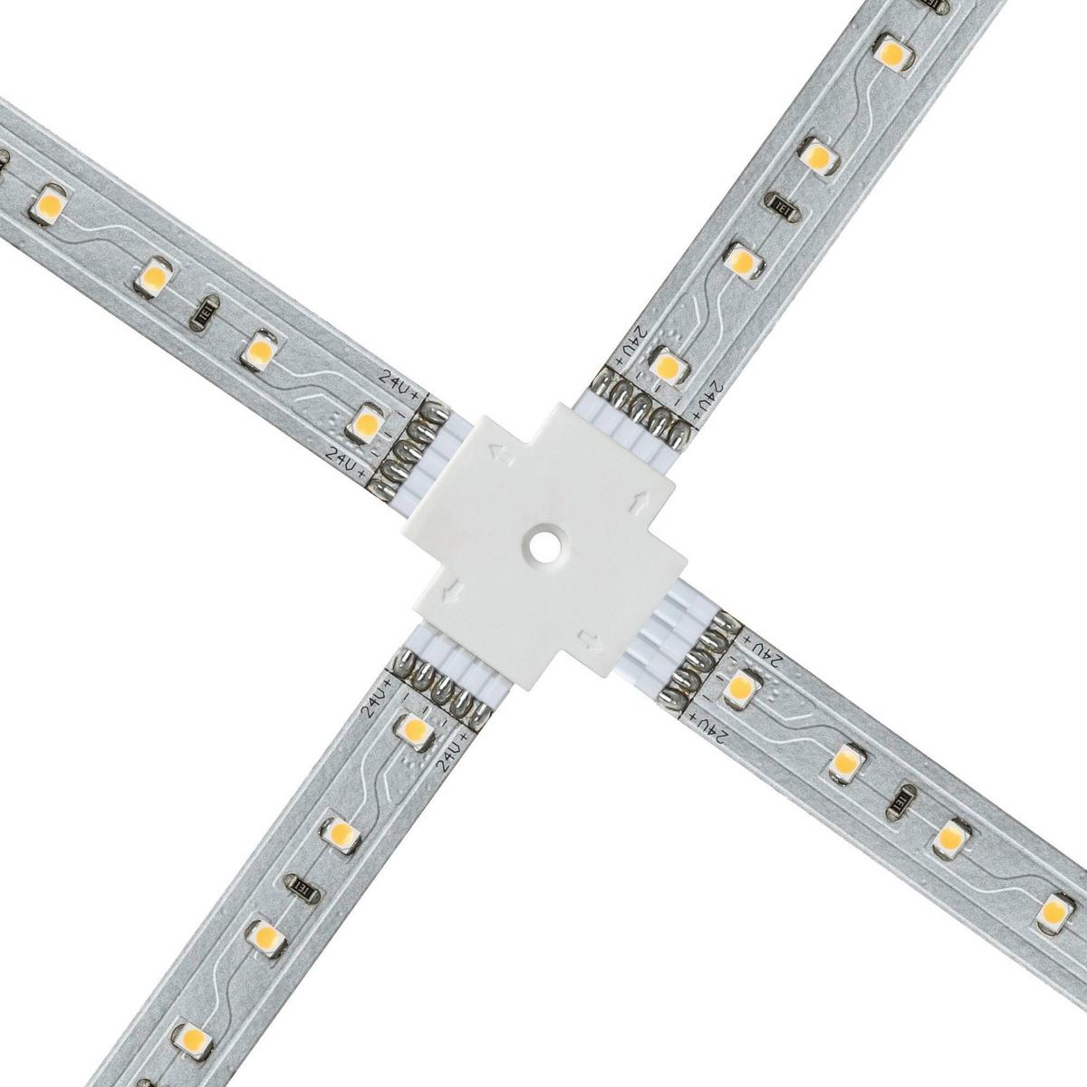 Led-streifen Connerctor 4-Fach Verbindung Weiß - Weiß, Basics, Kunststoff (3,2/0,6cm) - Paulmann