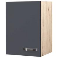 Horná kuchynská linka SHADOW 40cm - dub San Remo/farba ušľachtilej ocele, Modern, kov/kompozitné drevo (40/54/32cm)