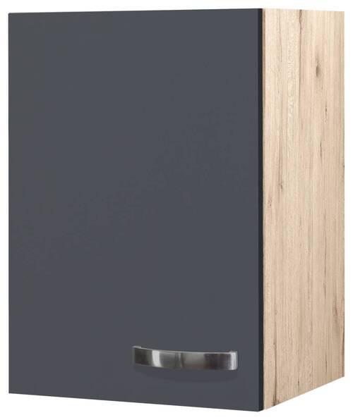 Küchenoberschrank Shadow 40 cm Grau/Eiche Dekor 1 Drehtür