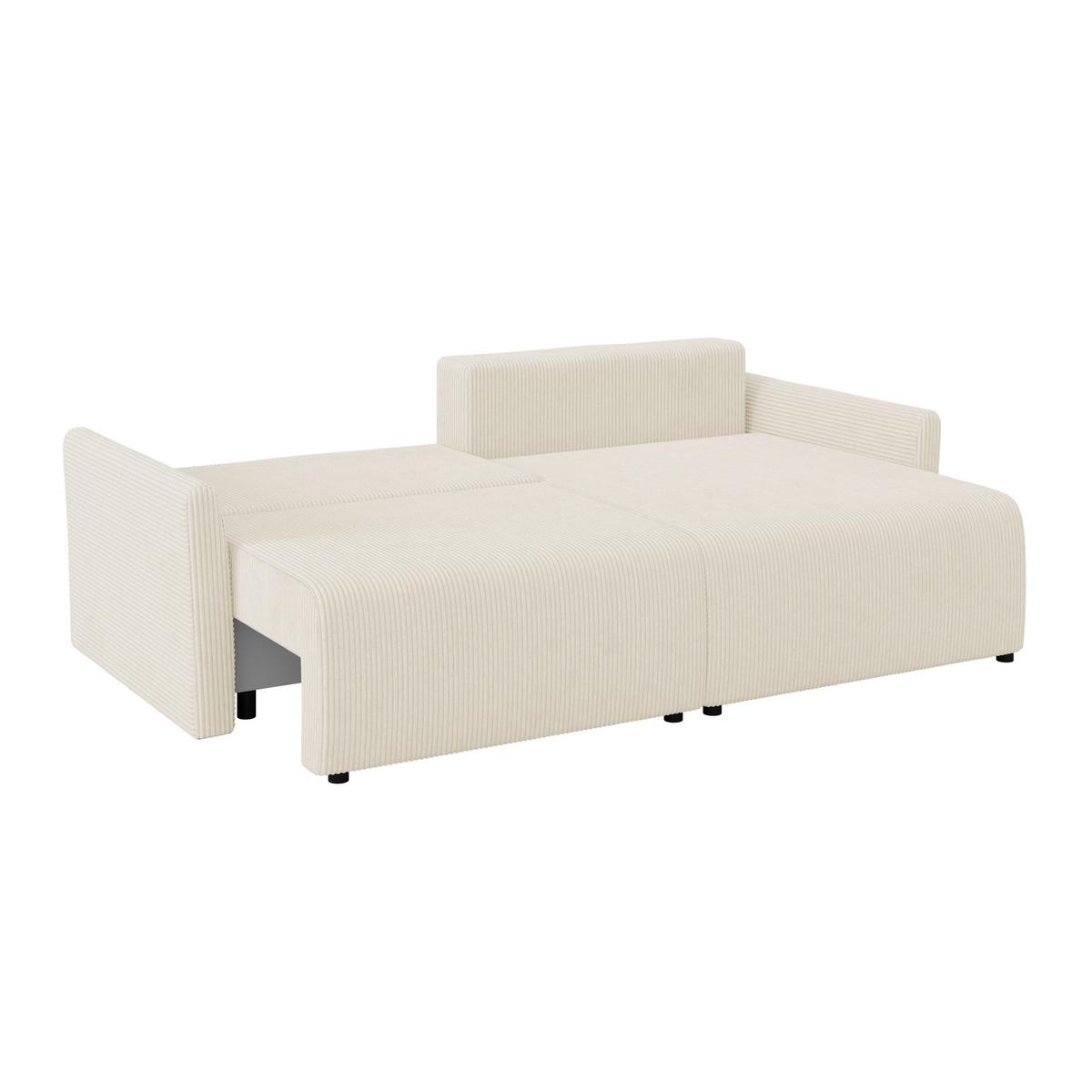 Ecksofa Mit Schlaffunktion Sonos, Beige 228x146 Cm - Ecru/Beige, MODERN, Textil (228/146cm)
