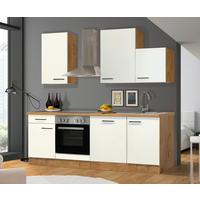 Küchenblock Avila Eichefarben/magnolie B: 220 Cm - Eichefarben/Magnolie, MODERN, Holzwerkstoff (220cm) - FlexWell