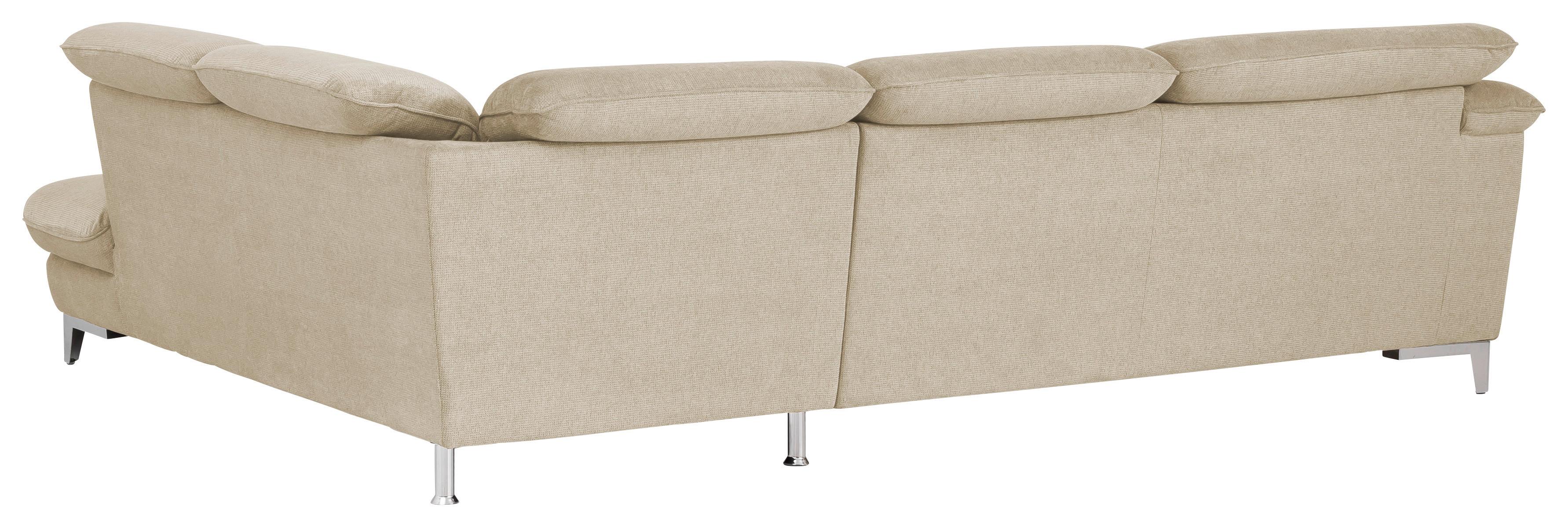 Ecksofa TERESA aus Mischgewebe in Beige Back