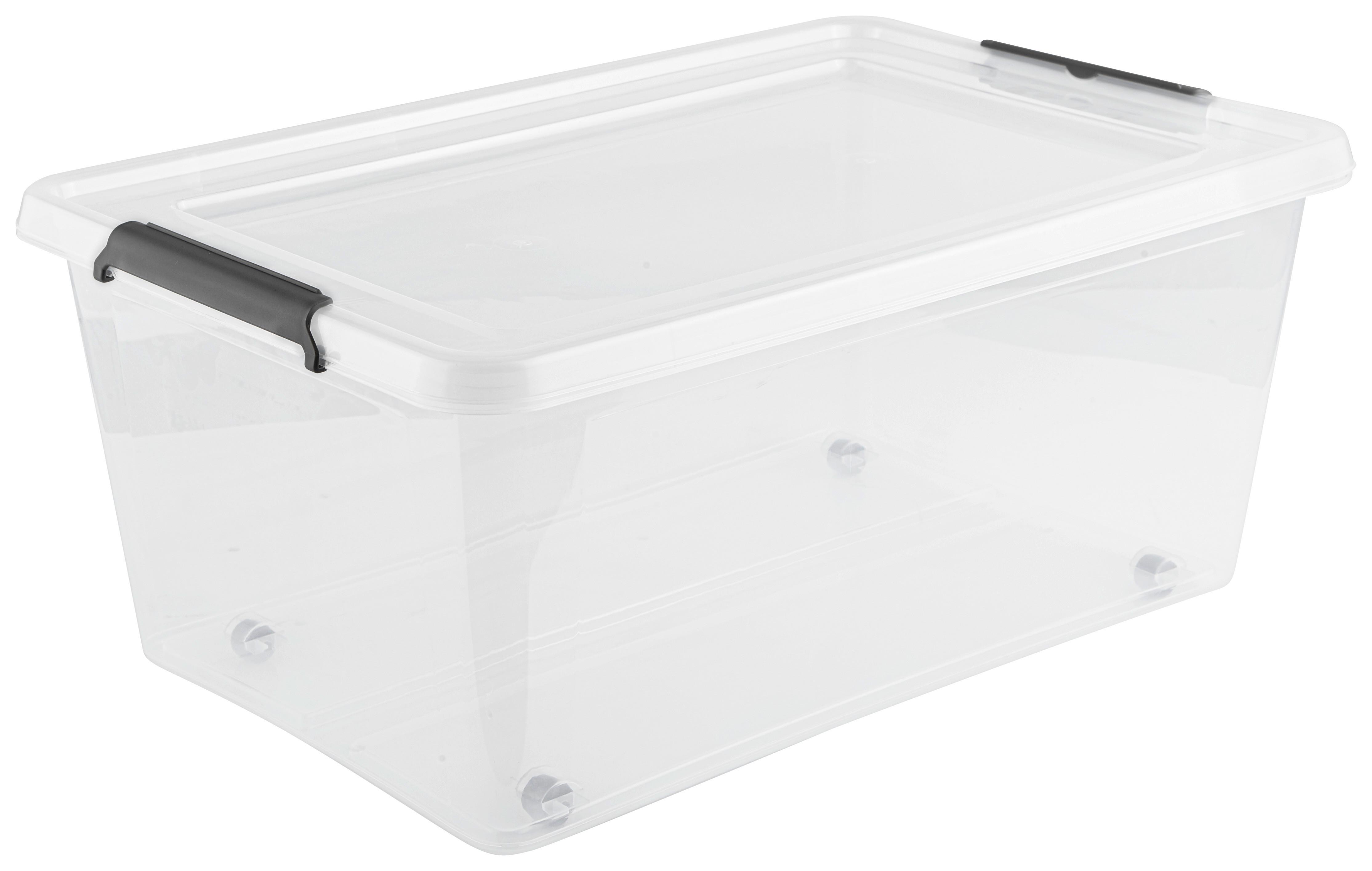box s vekom BRUNO - CA- 40L - priehľadné/čierna, Konventionell, plast (58/39/26cm) - Based