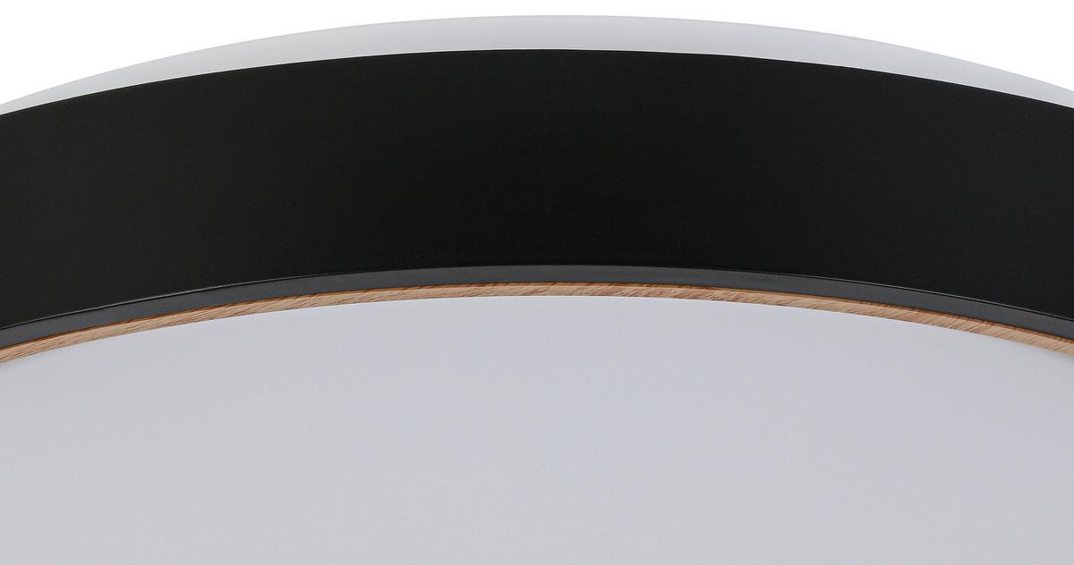 LED-Deckenleuchte Catherine - Eichefarben/Schwarz, Basics, Kunststoff/Metall (40/7cm) - Luca Bessoni