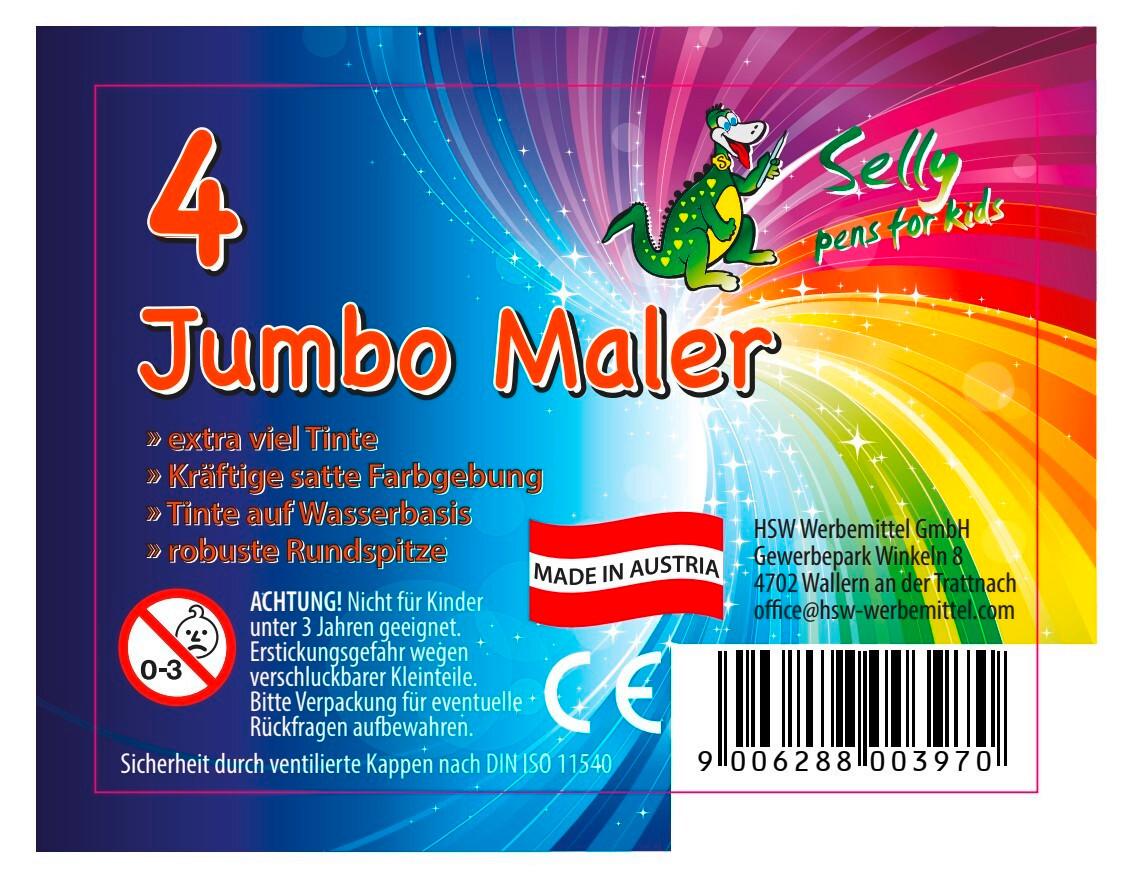 Jumbomaler 4er Set - Basics, Kunststoff (14,5cm)