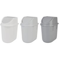 Tischabfalleimer Leo Grau oder Weiß 1,5 L, H: Ca 19,5 cm - Dunkelgrau/Hellgrau, Kunststoff (14/12,5/19,5cm) - Homezone