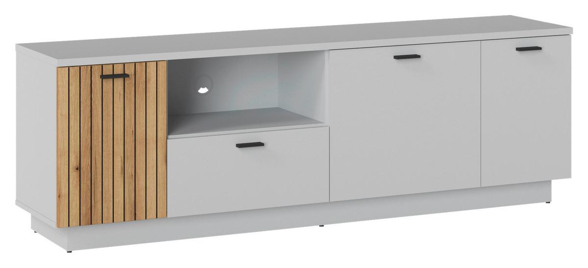 Tv-elem Alverno - tölgyfa színű/kőris, Modern, faalapú anyag (180/59/40cm)