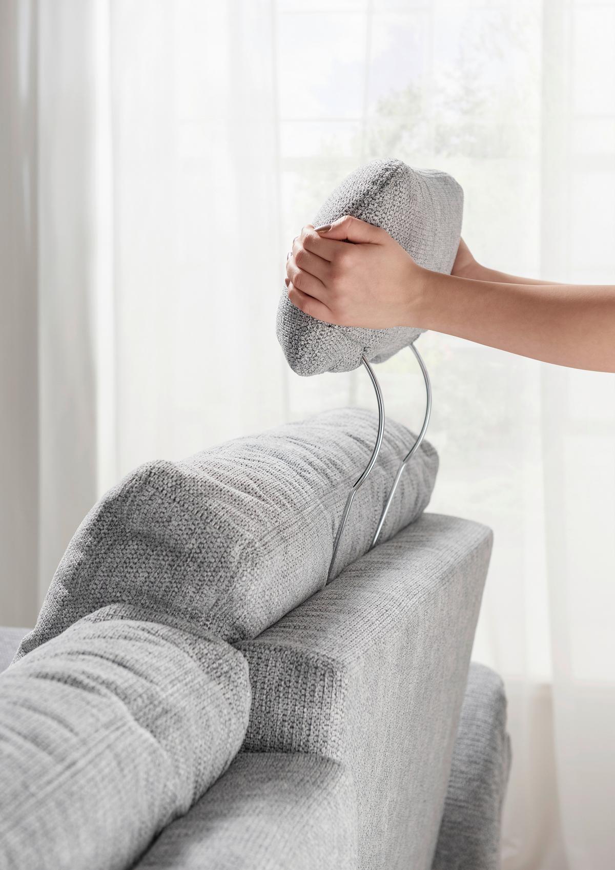 Wohnlandschaft Brizzini Silberfarben U: 176x338x206 Cm - Silberfarben/Schwarz, MODERN, Textil (176/338/206cm) - Livetastic