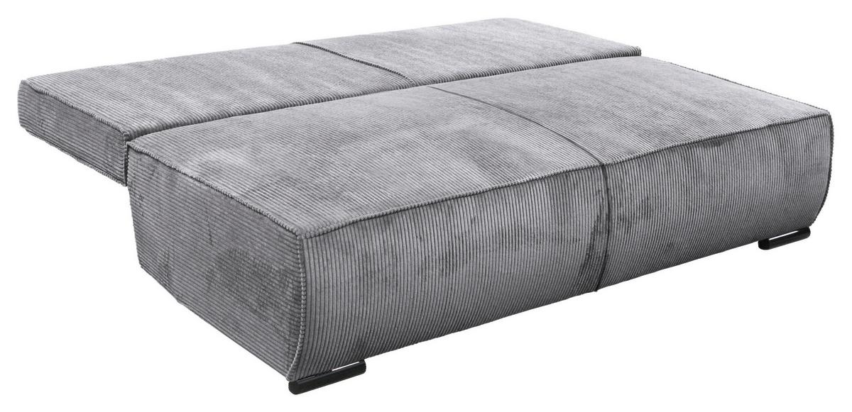 Schlafsofa Flow Grau B: 202 cm - Schwarz/Grau, Design, Textil (202/90/99cm) - MID.YOU
