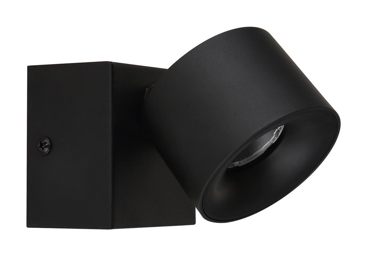 LED-Strahler 56961-1b - Transparent/Schwarz, Design, Kunststoff/Metall (7,2/9,5cm) - Globo