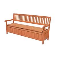 Gartenbank Holz Houston 4-Sitzer - Eukalyptusholzfarben/Braun, MODERN, Holz (17/90/59cm) - Gardenson