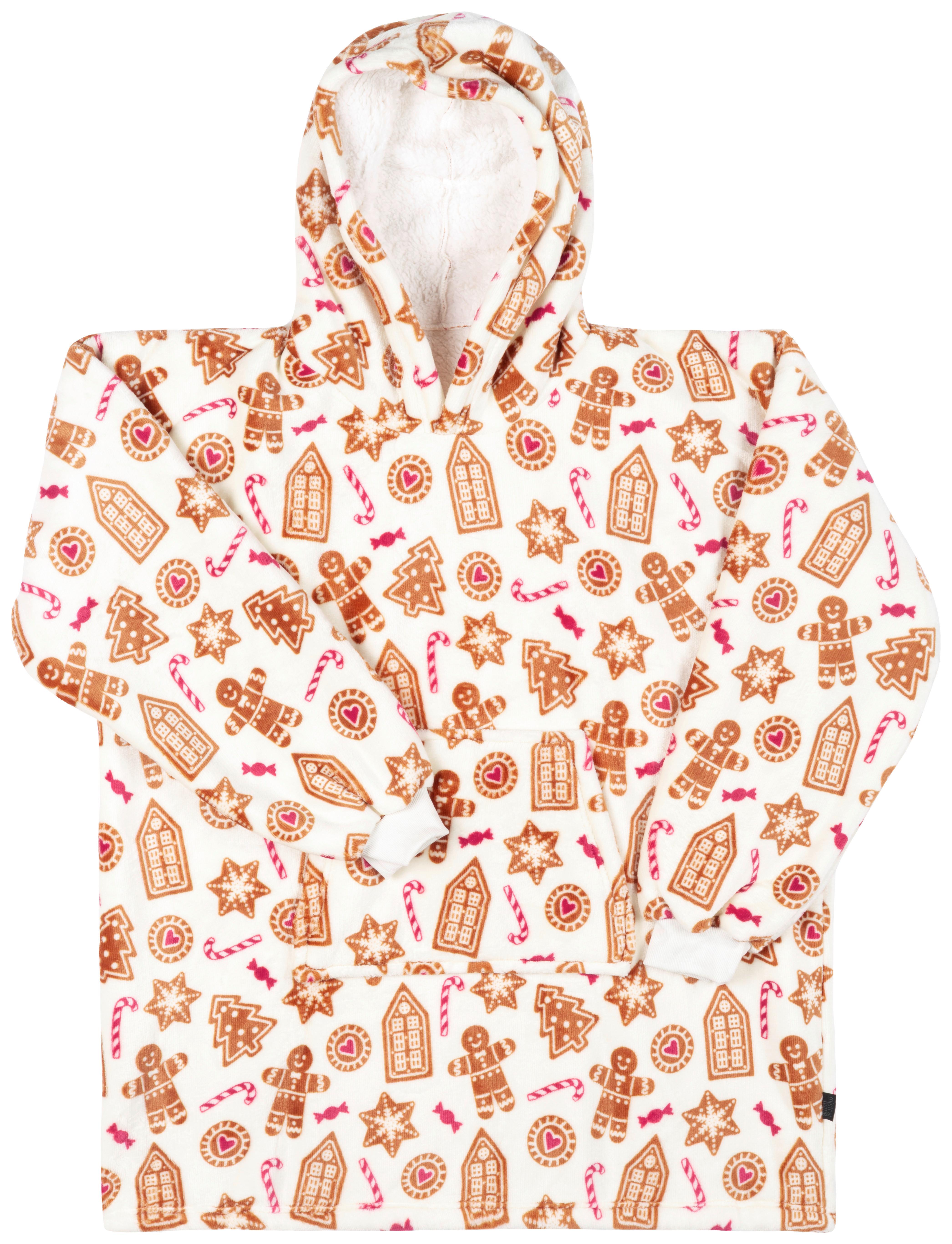 PONČO HOODIE GINGERBREAD - vícebarevná, Basics, textil (87/70cm) - MISTRAL